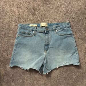 Universal Thread Blue Jean Shorts High-Waisted Frayed Hem